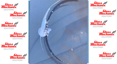 Szélvédő javítás patkó alakú sérülés